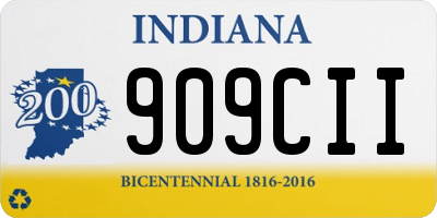 IN license plate 909CII