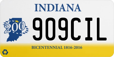 IN license plate 909CIL