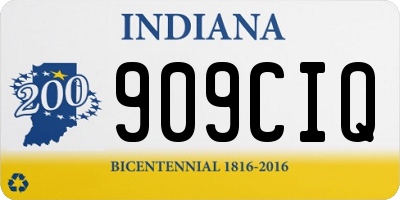 IN license plate 909CIQ