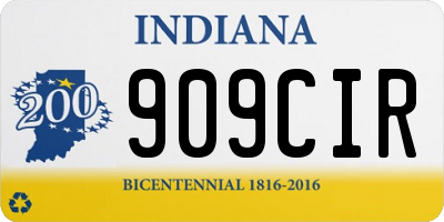 IN license plate 909CIR