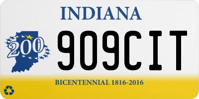 IN license plate 909CIT