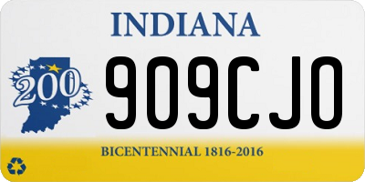 IN license plate 909CJO