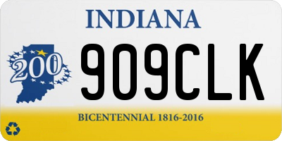 IN license plate 909CLK