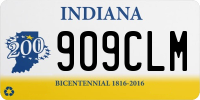 IN license plate 909CLM