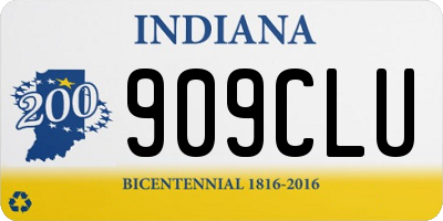IN license plate 909CLU