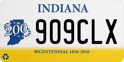 IN license plate 909CLX