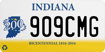 IN license plate 909CMG