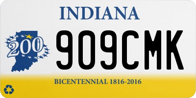 IN license plate 909CMK