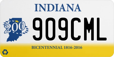 IN license plate 909CML