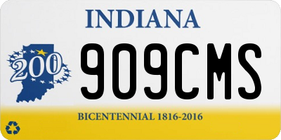 IN license plate 909CMS