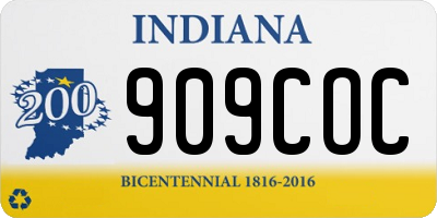 IN license plate 909COC