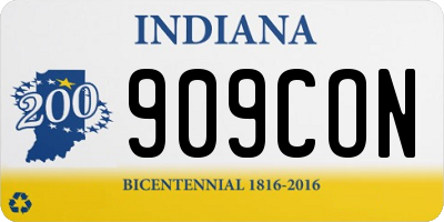 IN license plate 909CON