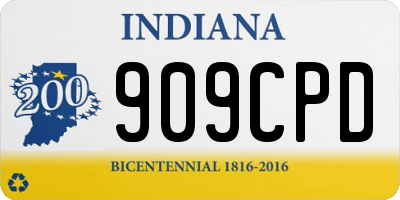 IN license plate 909CPD