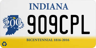 IN license plate 909CPL