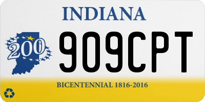 IN license plate 909CPT
