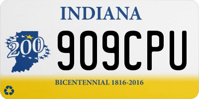 IN license plate 909CPU