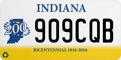IN license plate 909CQB