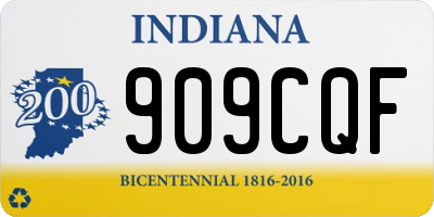 IN license plate 909CQF