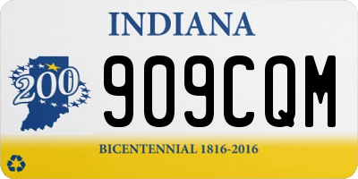 IN license plate 909CQM