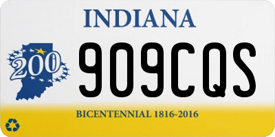 IN license plate 909CQS