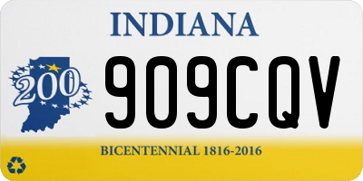 IN license plate 909CQV