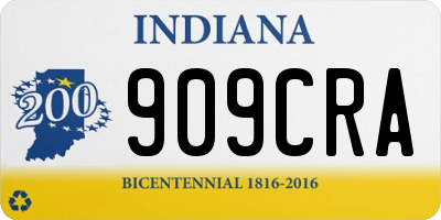 IN license plate 909CRA