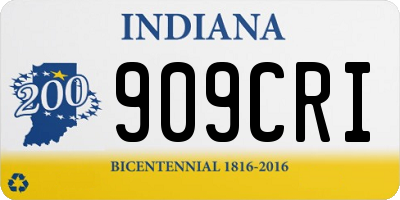 IN license plate 909CRI