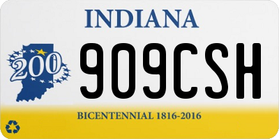 IN license plate 909CSH