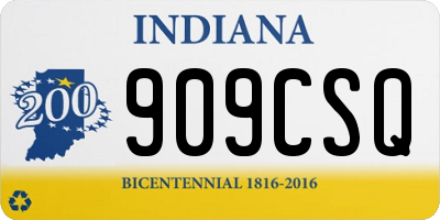 IN license plate 909CSQ