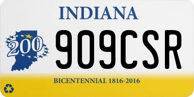 IN license plate 909CSR