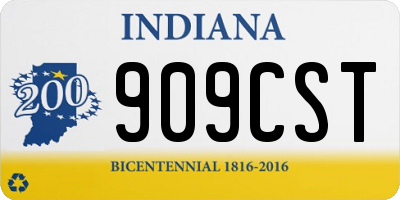 IN license plate 909CST
