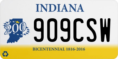 IN license plate 909CSW