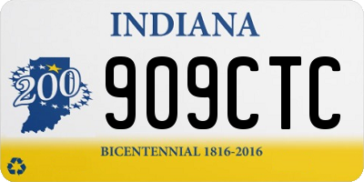 IN license plate 909CTC