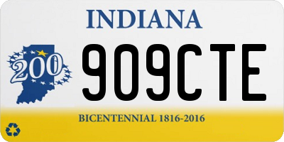 IN license plate 909CTE