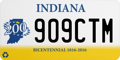 IN license plate 909CTM