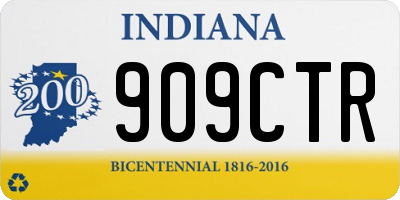IN license plate 909CTR