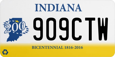 IN license plate 909CTW