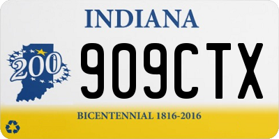 IN license plate 909CTX