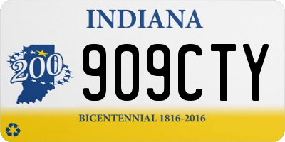 IN license plate 909CTY