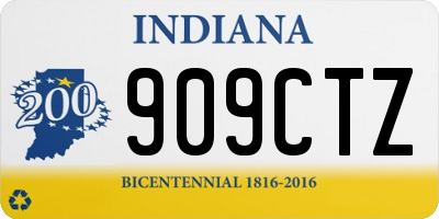 IN license plate 909CTZ