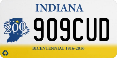 IN license plate 909CUD