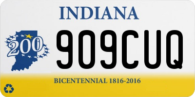 IN license plate 909CUQ