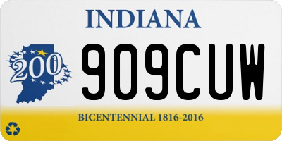 IN license plate 909CUW