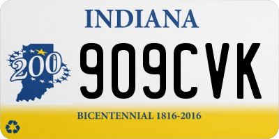 IN license plate 909CVK