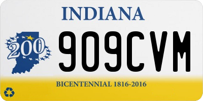 IN license plate 909CVM