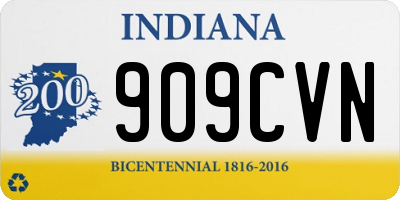 IN license plate 909CVN