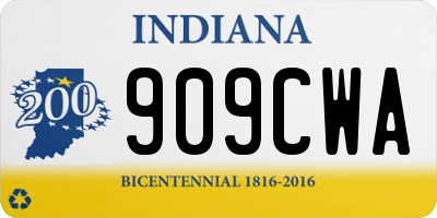 IN license plate 909CWA