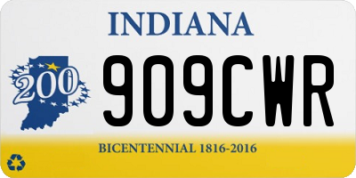 IN license plate 909CWR