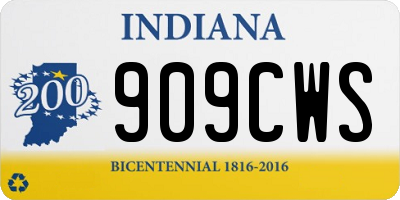 IN license plate 909CWS