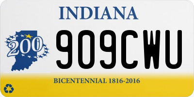 IN license plate 909CWU